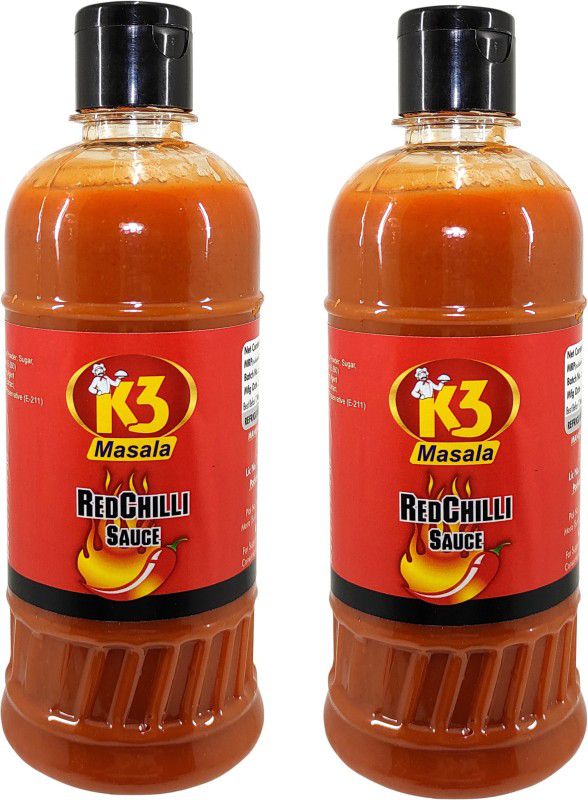 K3 Masala Red Chilli Sauce (500ml) (Pack of 2) Sauce  (2 x 500 ml)
