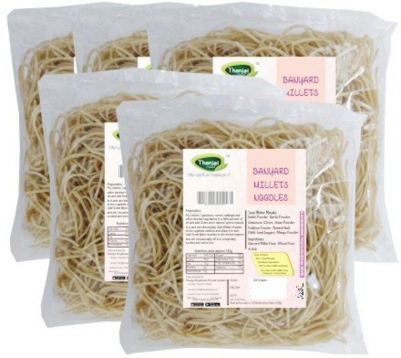 THANJAI NATURAL Barnyard Millets Noodles 180g X 5 (Processed with Natural Ingredients , No Chemicals and No Preservatives) Instant Noodles Vegetarian  (5 x 180 g)
