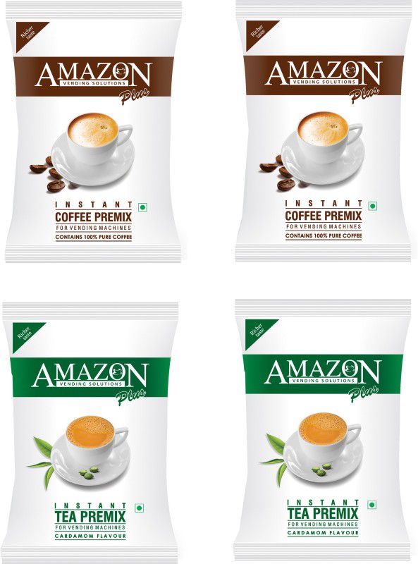 Amazon 3 in 1 Instant Coffee Plus and Cardamom Plus Premix Powder Combo (Contains Tea, Coffee, Milk and Sugar) - 4 Kg Combo  (2 Kg Coffee Premix, 2 kg Tea Premix)