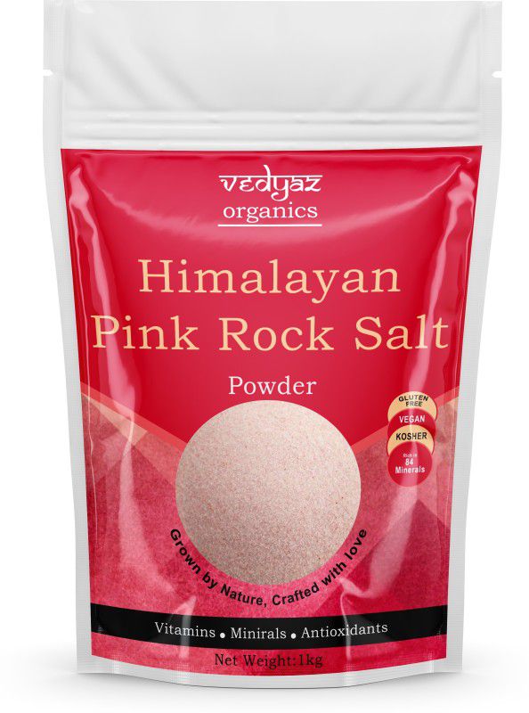 Vedyaz Organic Pure Himalayan Pink rock salt Powder for weight loss - 1kg - loaded with essential minerals Himalayan Pink Salt  (1 kg)