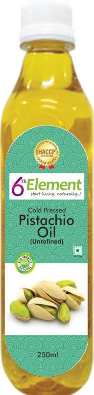 6th element Pistachio Oil |Cold Pressed Pistachio Oil | Pista Oil for Baking, sauteing, drizzling and Dressing (250 ml) Extract Oil Plastic Bottle  (250 ml)