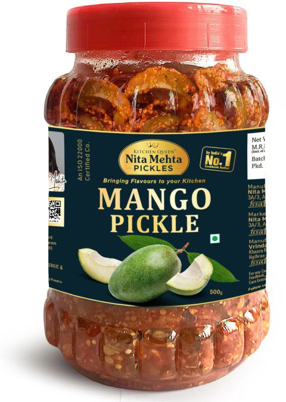 KITCHEN QUEEN NITA MEHTA Mango Pickle | Aam Ka Achar | Made with Pure Spices and Mango Mango Pickle  (500 g)