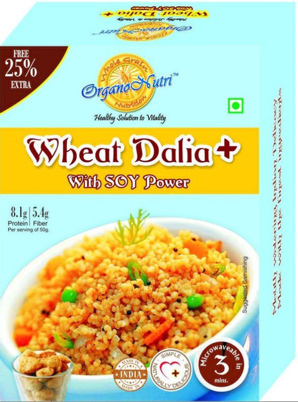 Organo Nutri Protein Rich Instant Wheat Dalia - No Onion No Garlic (3 Box/ 600g) Mixed Millet  (600 g, Pack of 3)