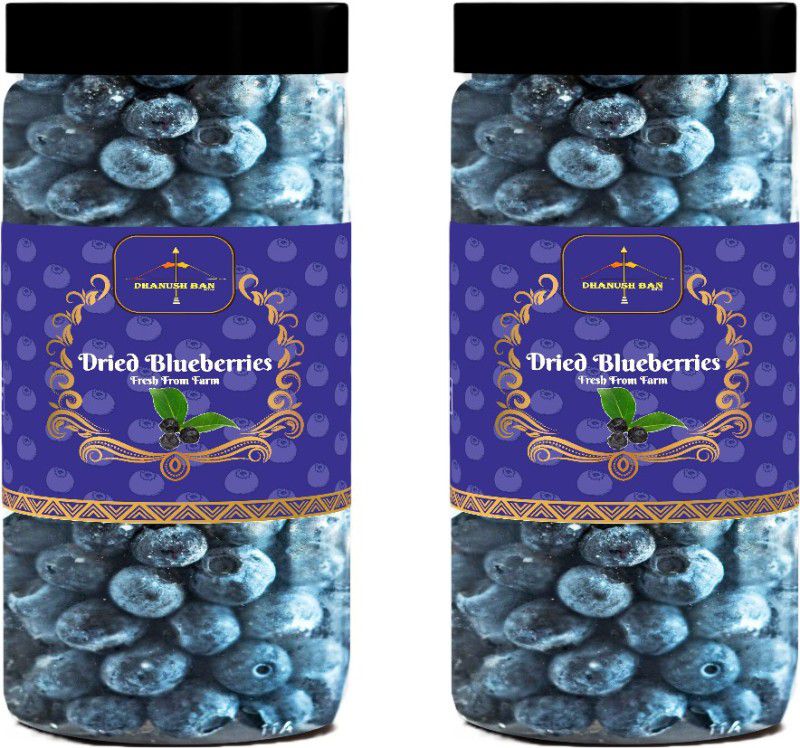 J.S. Dhanush Baan Premium California Dried ,Handpicked & Fresh Blueberry 500g ( 2X250g Each) Blueberry  (2 x 250 g)