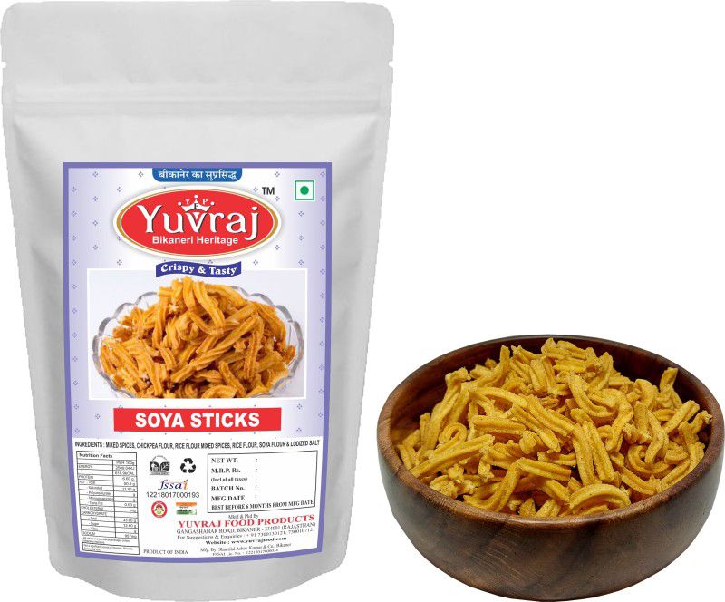 Yuvraj Food Product Soya sticks Namkeen chatpata snacks ( 350 Gm x 2 ) pack  (2 x 350 g)