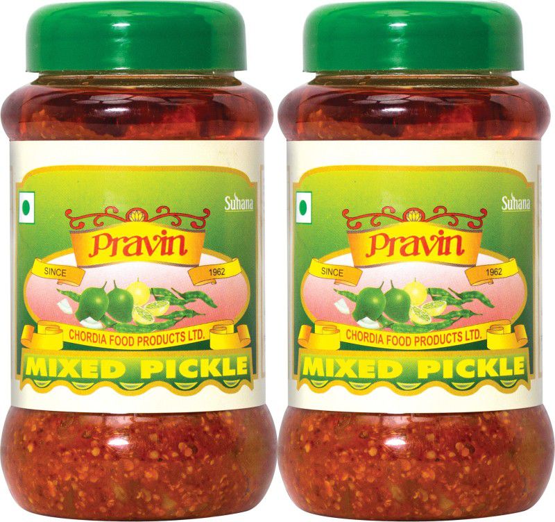 pravin Mix Pickle / Achar 500g Jar - Pack of 2 Mixed Pickle  (2 x 0.5 kg)