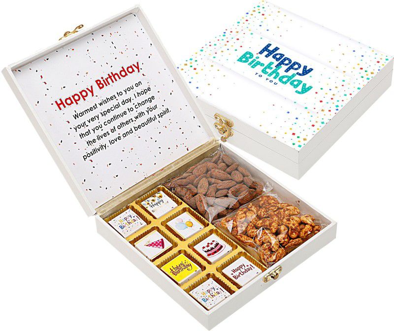 Chocoloony Birthday Gift Box Chocolates, Roasted Almond and Roasted Cashew (80gm) Caramels  (10 x 1 Units)