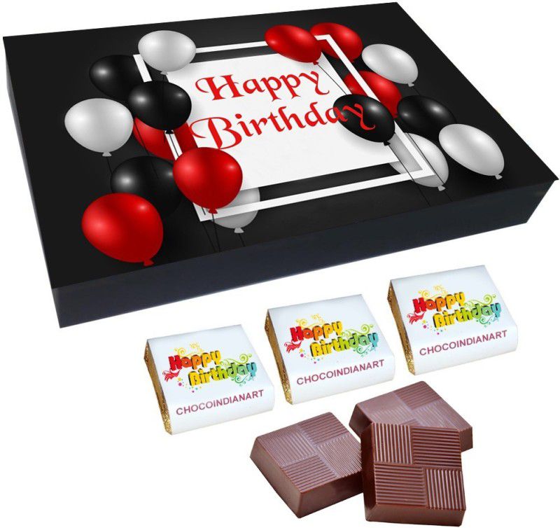 CHOCOINDIANART New idea happy birthday, 12 Delicious Chocolate Gift Box, Truffles  (12 Units)