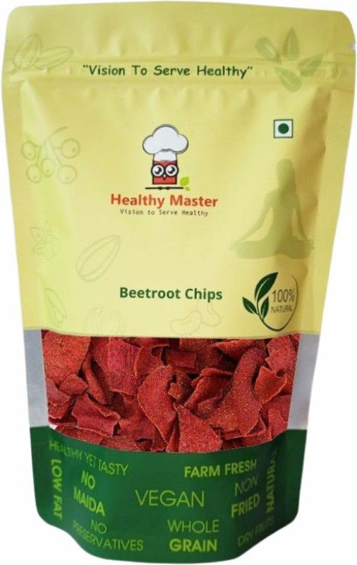 healthy master Baked Beetroot Chips | High Protein and Fiber Rich(200g) Chips  (200 g)