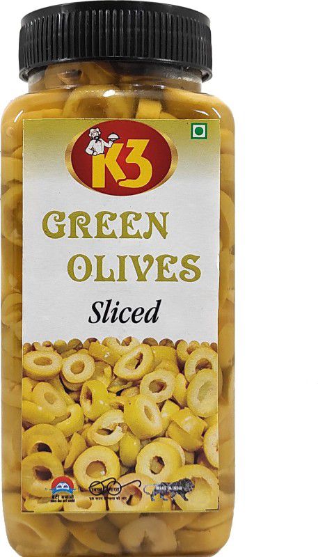 K3 Masala Green olives Sliced (450 gm) Olives  (450 g)
