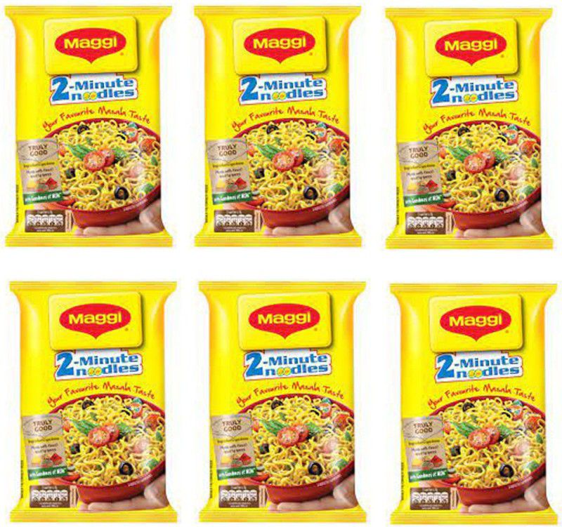 Maggi Masala Instant Noodles Vegetarian 420 GRAMS Instant Noodles Vegetarian  (6 x 70 g)