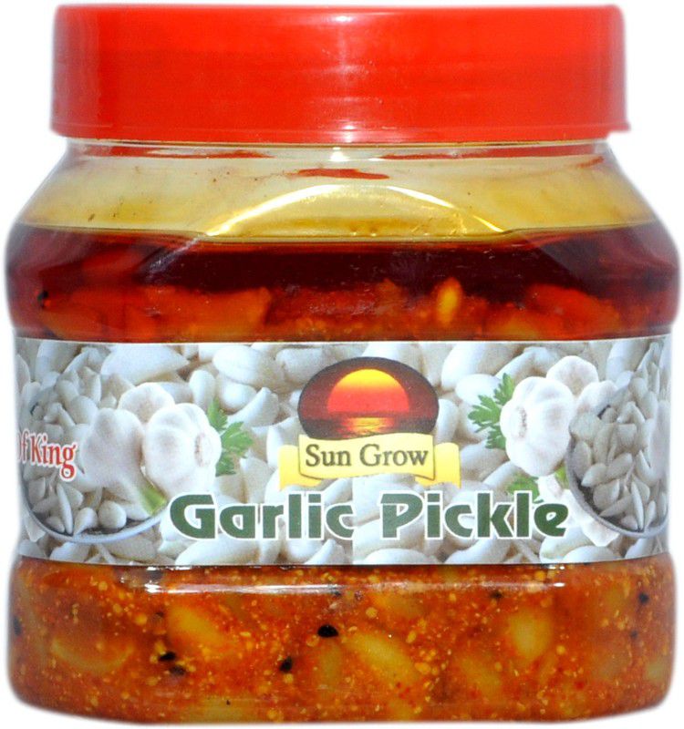 Sun Grow Organic Homemade Masalader Garlic / Lashun Garlic Pickle  (500 g)