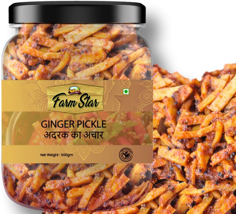 Farm Star Ginger Pickle - Adrak ka Achar |100% Fresh & Homemade Ginger Pickle  (500 g)