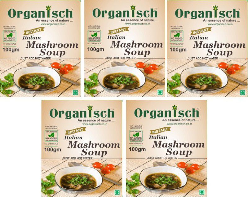 Organisch Mushroom instant soup (Set of 5, 100gm x 5)  (Pack of 5, 500 g)