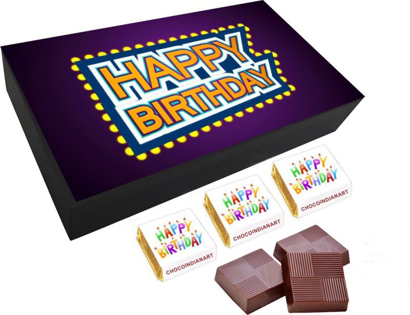 CHOCOINDIANART Pretty Happy Birthday, 06pcs Delicious Chocolate Gift D, Truffles  (6 Units)