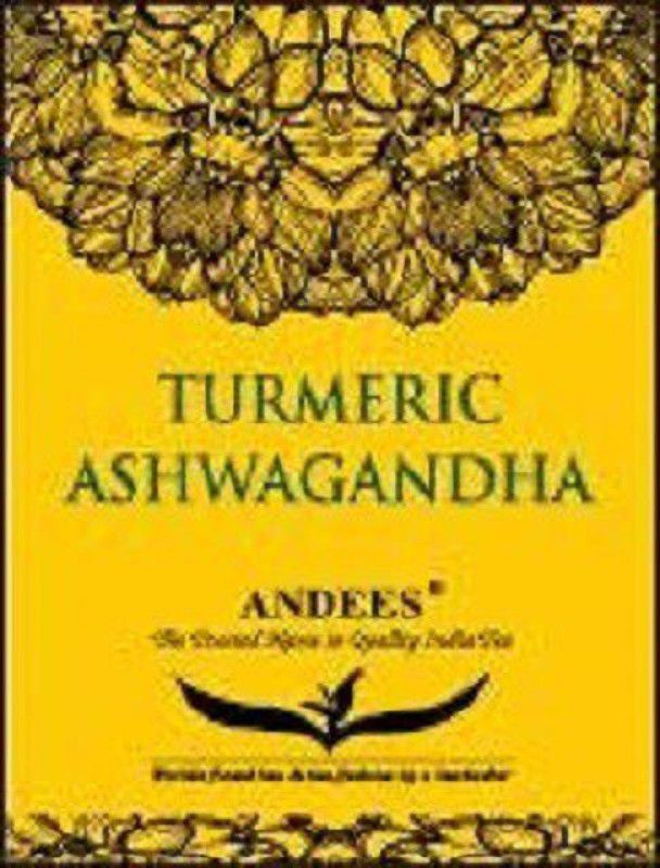 andees Turmeric (Haldi) Ashwagandha Herbal Spiced Bags (25 Bags) / Pure Detox Tea (Surprise Gift on Every Order) Turmeric Herbal Tea Bags Box  (25 Bags)