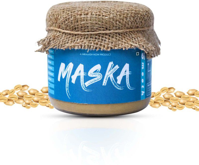MasKa Unsweetened Smooth Peanut Butter ( Gluten Free / Plant Based Protein / Vegan / Vegetarian / Keto Friendly ) 350 g