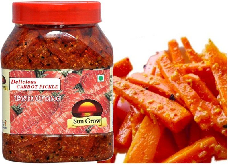 Sun Grow Premium Quality Chatpata Homemade Mothermade Organic Masalo Se Bana Maa Ka Hath Ka Delicious Carrot Pickle Pickle (1Kg) Carrot Pickle  (1 kg)