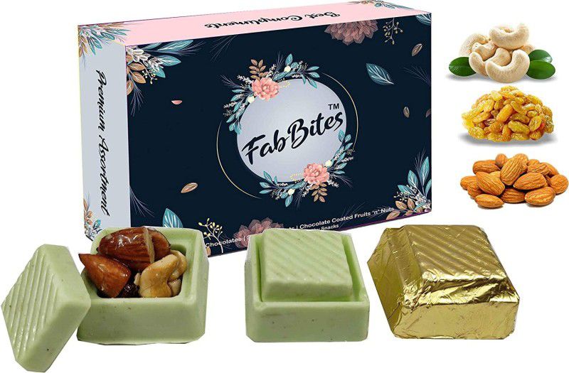 FabBites Pista Chocolate Healthy Dry Fruit Delight Sweets Pack |Chocolate Sweets Gift Box for Diwali , Rakhi , Holi, Birthday, Anniversary ,Wedding| 260 Gram Bars  (260 g)