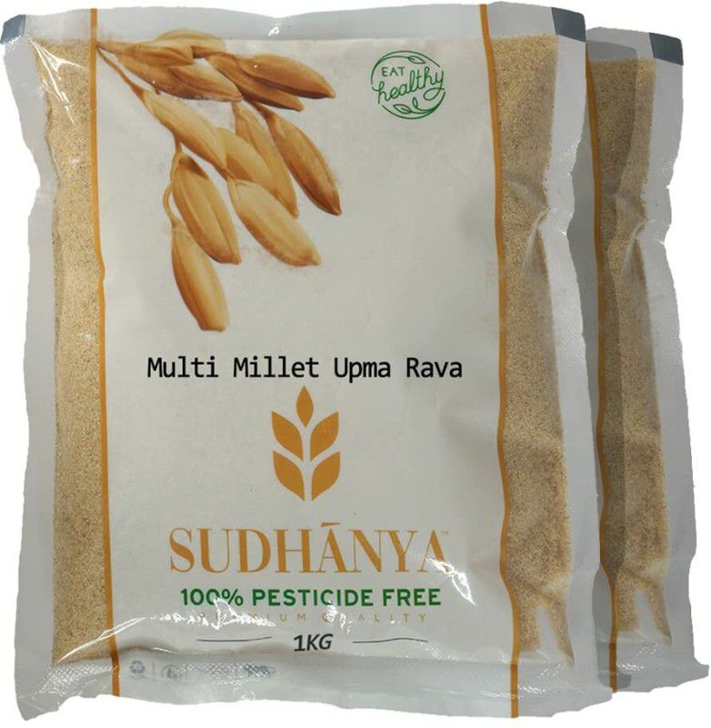 SUDHANYA Multi Millet Upma Rava Instant Breakfast Mix  (2 kg, Pack of 2)