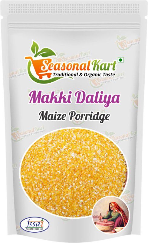 Seasonal Kart Makki Daliya / Makai ka Daliya|Homemade Daliya | Cereal for Breakfast | Pouch  (1 kg)