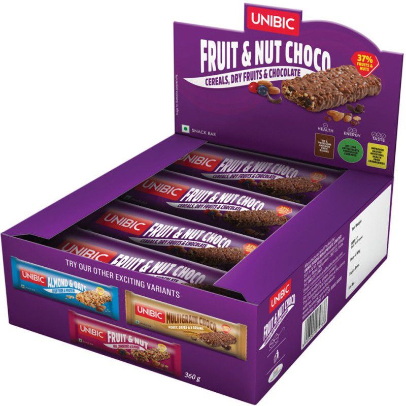 UNIBIC Snack Bar Fruit & Nut Choco Box  (360 g)