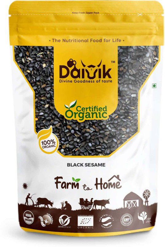 DAIVIK ORGANIC Black Til | Black Sesame | Karuppu Yellu, 250 g  (250 g)