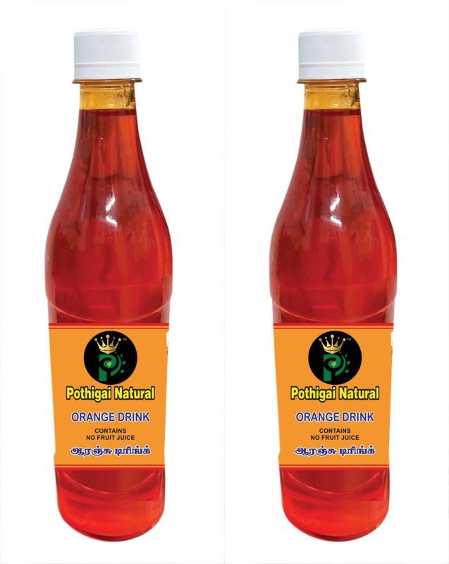 POTHIGAI NATURAL Combo Orange Drink 1500 ml /Sweet and Healthy Drink /Summer Drink  (2 x 750 ml)