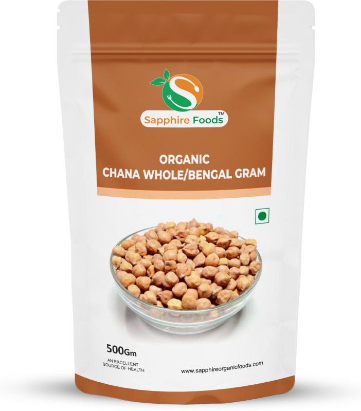 Sapphire Foods Organic Brown Bengal Gram (Whole)  (500 g)