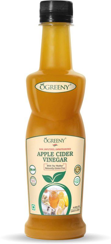 OGREENY Apple Cider Vinegar Organic with Mother Vinegar  (350 ml)