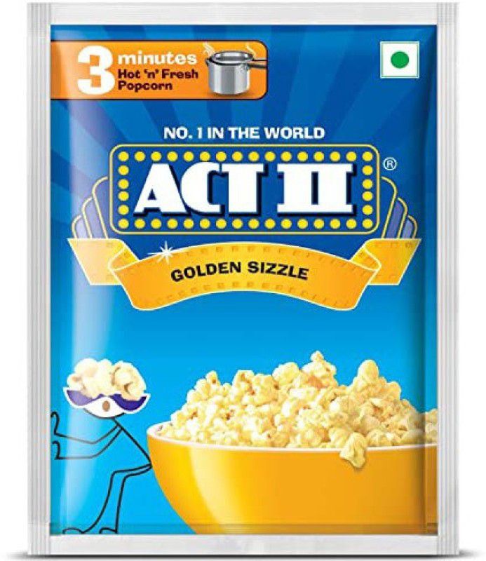 ACT II IPC Golden Sizzle Popcorn 3 Minutes Butter Popcorn Butter Popcorn  (123 g)
