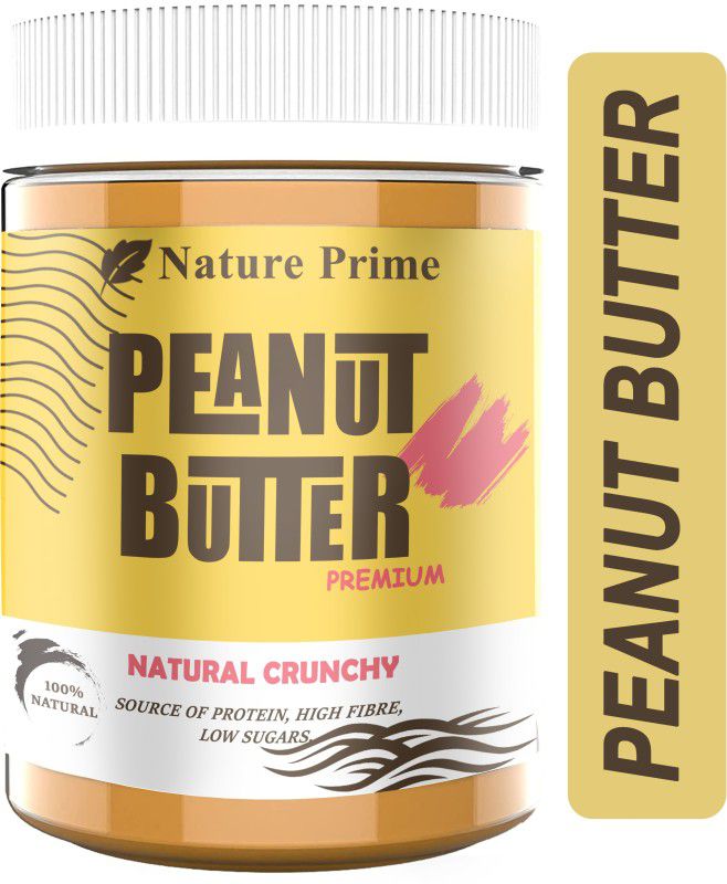 Nature Prime Natural Crunchy Peanut Butter 850g Pack Of 2 | Rich in Protein Premium 850 g  (Pack of 2)