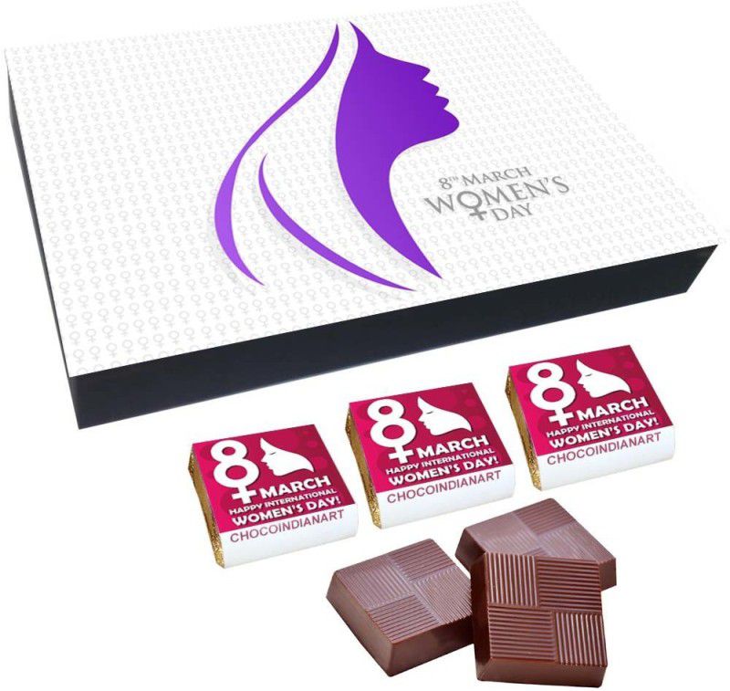 CHOCOINDIANART Very Special, Happy Women's Day, 12 Chocolate Gift, Truffles  (12 x 1 Units)