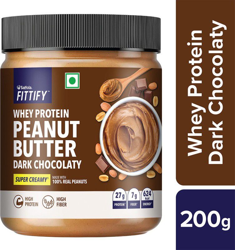 Saffola Fittify Whey Protein Peanut Butter Dark Chocolaty Super Creamy 200 g