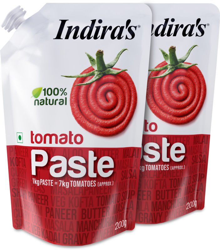Indira Tomato Paste 200g Pack of 2  (2 x 200 g)