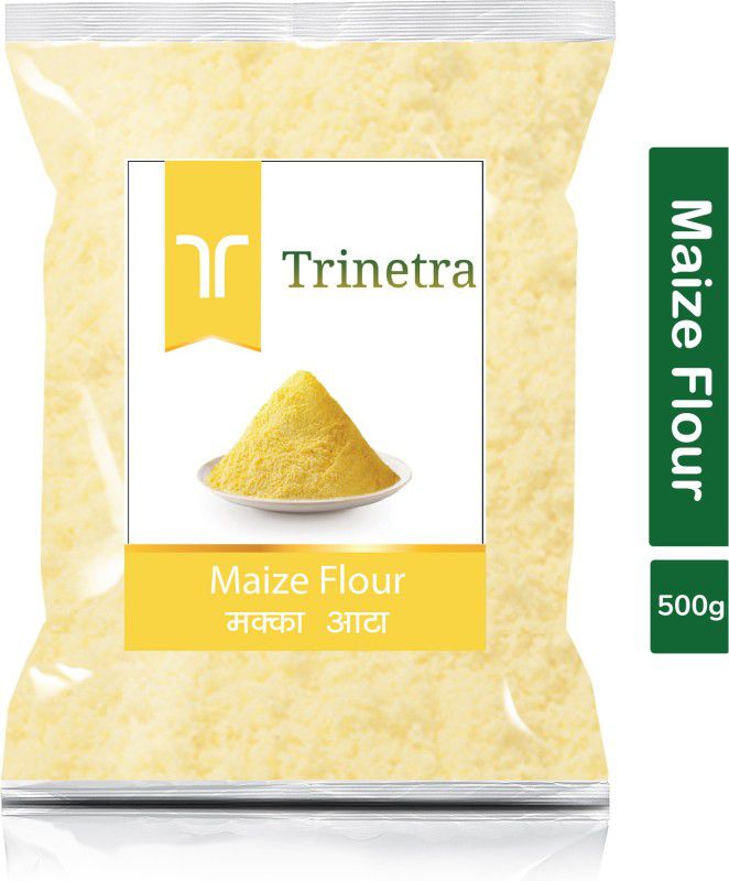 Trinetra Best Quality Makka Atta (Maize Flour)-500gm (Pack Of 1)  (500 g)