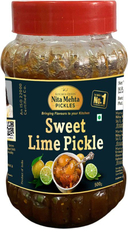 KITCHEN QUEEN NITA MEHTA Sweet Lime Pickle | Made with Pure Lime and Spices | Sweet Lemon Pickle Lime Pickle  (500 g)