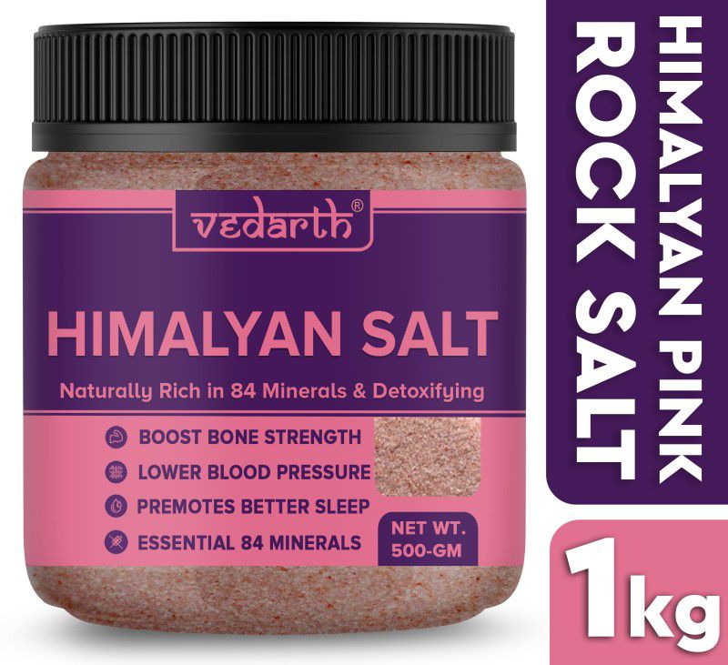 Vedarth Himalayan Pink Rock Salt Organic for weight loss & Daily Healthy Cooking Himalayan Pink Salt  (1 kg, Pack of 2)