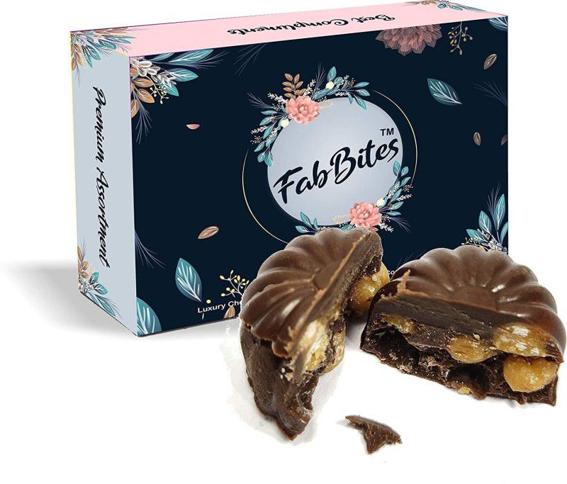 FabBites Butterscotch Chocolate Box-250 Gram (22 - 25 pc ) Premium and Delicious Handmade Chocolate Bars  (250 g)