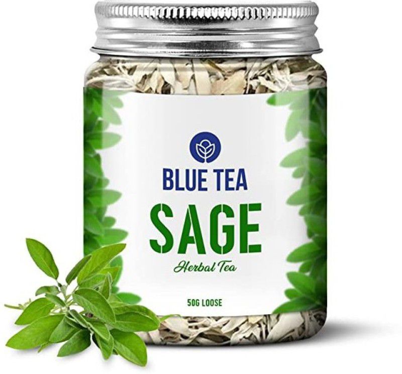 BLUE TEA Sun Dried Sage Leaves - 50 Gram - Rich in VIT A Herbal Tea Plastic Bottle  (100 g)
