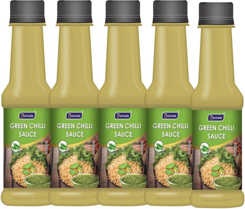 AACTUALA Pack of 5 (200g Each) Green Chilli Sauces  (1000 g)
