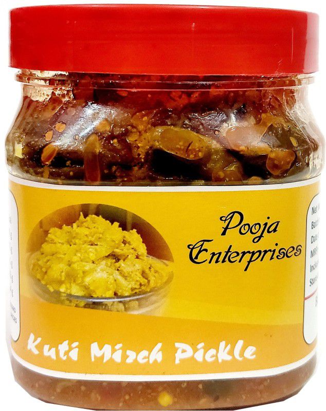 Pooja Enterprise KUTTI GREEN CHILLI PICKLE Green Chilli Pickle  (400 g)