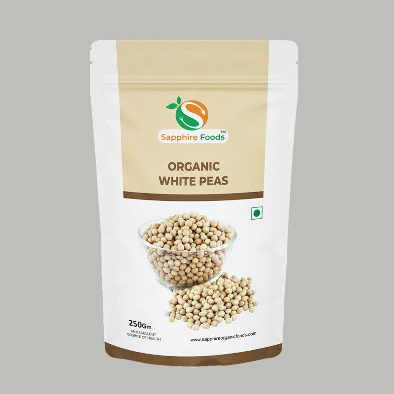 Sapphire Foods Organic White Peas (Whole)  (250 g)