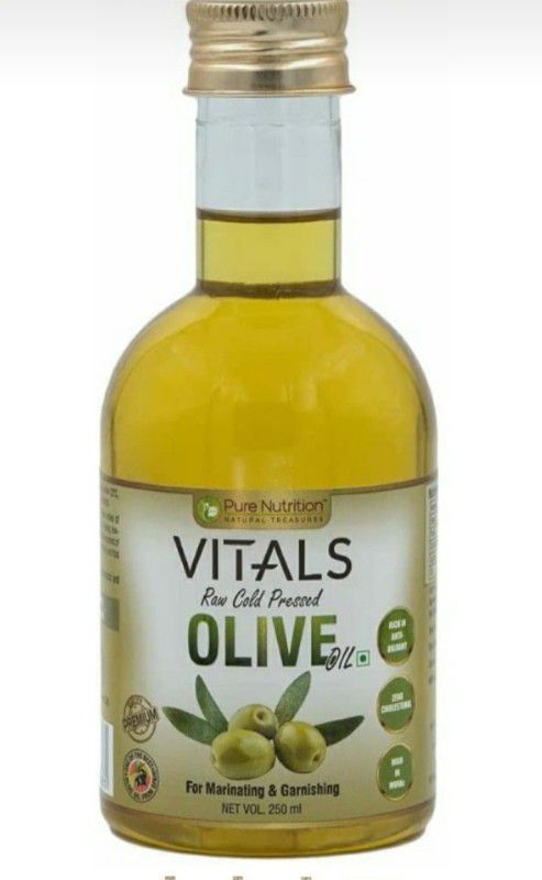 Pure Nutrition Vitals Olive Oil Raw Cold Pressed 250*2@450/- Olive Oil Plastic Bottle  (2 x 250 ml)