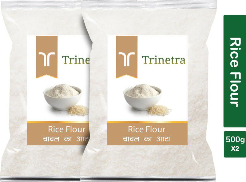 Trinetra Best Quality Chaval Atta (Rice Flour)-500gm (Pack Of 2)  (1000 g, Pack of 2)
