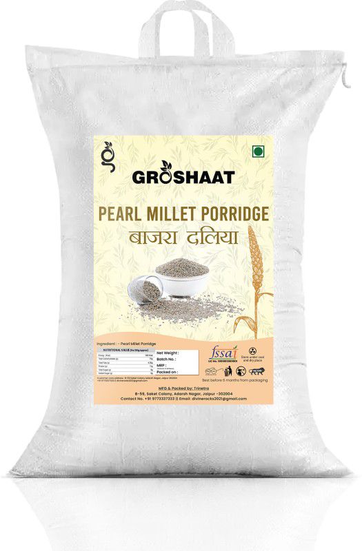 Groshaat Bajra Daliya (Pearl Millet Porridge) - 5Kg (Pack of 1) Pouch  (5000 g)