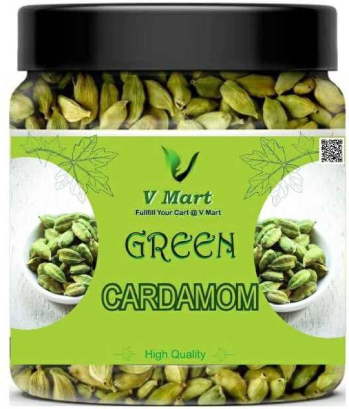 V MART Green Cardamom Big Size Elaichi|Whole Green Elaichi [500gm=250*2Jar Pack]  (2 x 250 g)