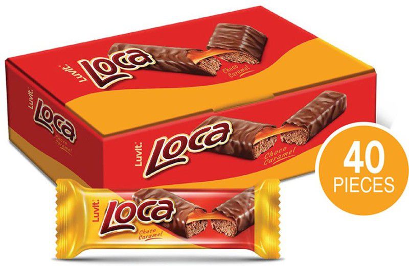 LuvIt Loca Chocolate Caramel Bar with Nougat Bars  (800 g)