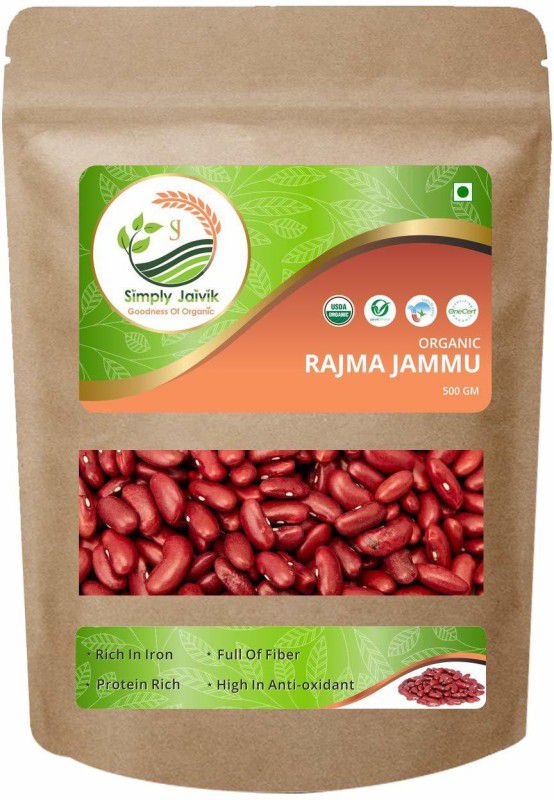 Simply Jaivik Organic Red Rajma  (500 g)