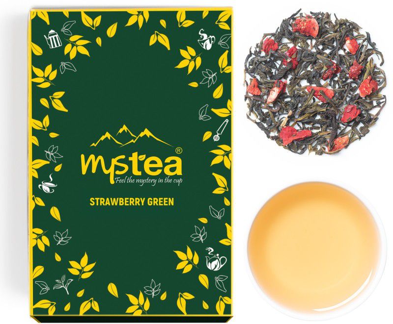 mystea Strawberry Green Tea Strawberry Green Tea Vacuum Pack  (100 g)